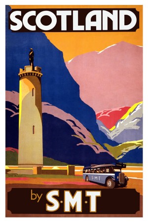 Scotland vintage travel poster